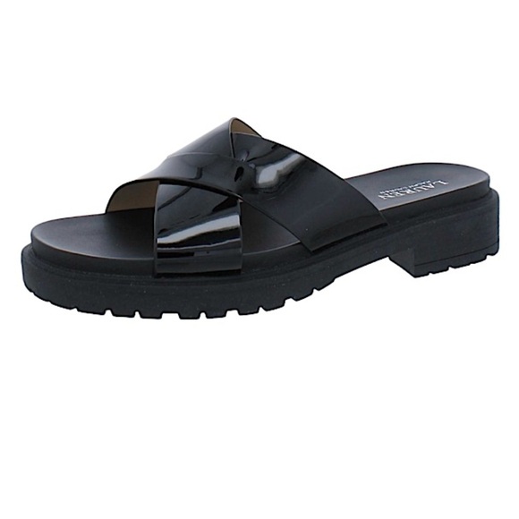 Lauren Ralph Lauren Shoes - Lauren Ralph Lauren Kelsie Lugged Sole Leather Sandal,Black Patent, Size 8, NWOB